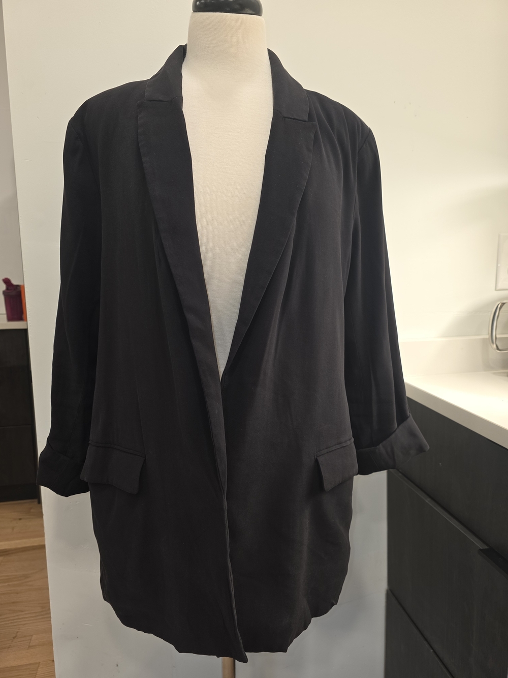 Black Relaxed Blazer Jacket - Unbranded